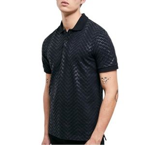 The Kooples Slim-Fit Zig-Zag Print Polo Shirt